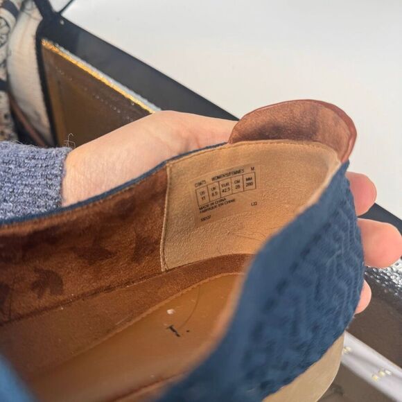 Cobb Hill Shoes Womens 11 Loafers Blue Knit Casual Career Slip On Walking Light - Picture 7 of 7